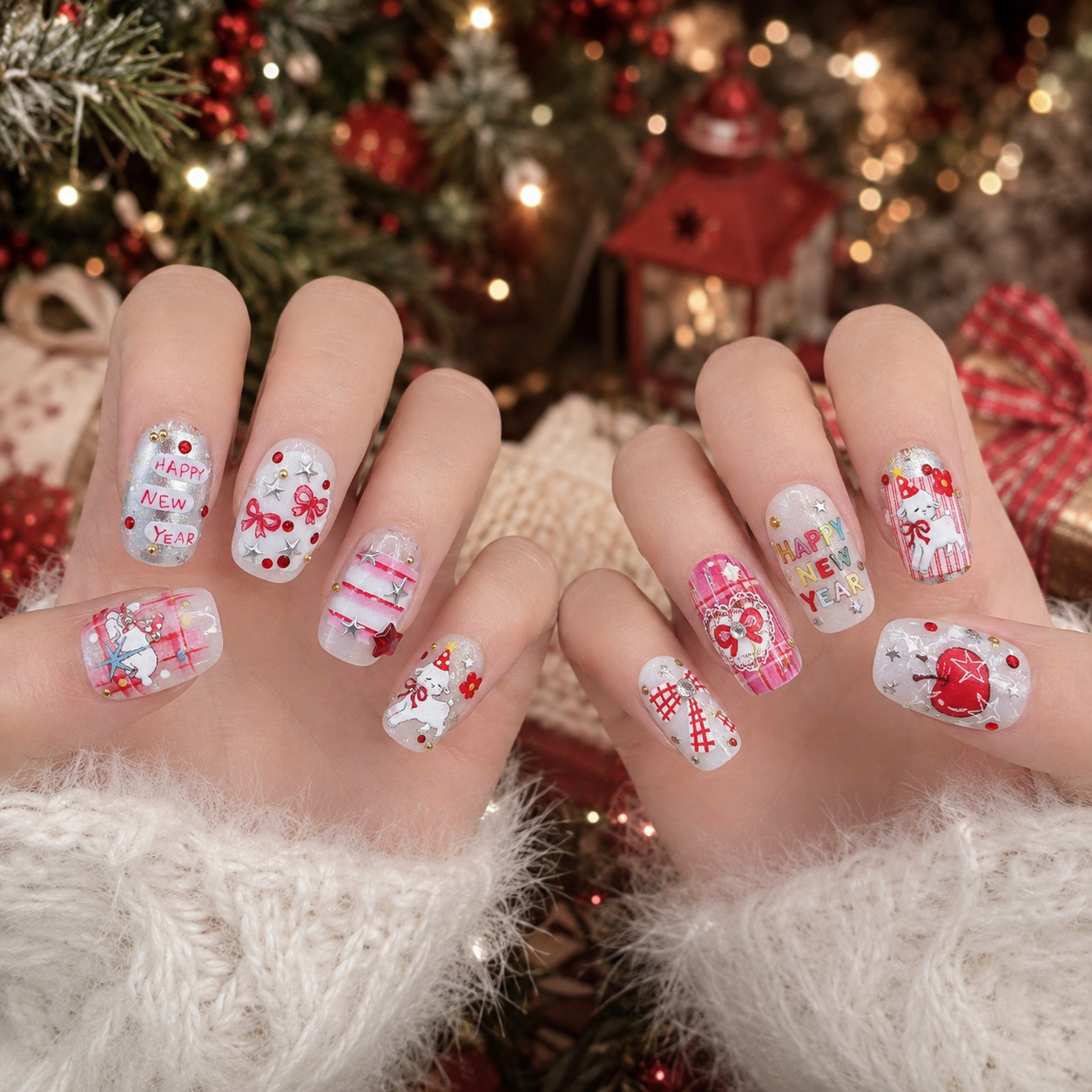 Pegatinas de Uñas Festivas Roj - Nail Art Red Cherry reseña y precio