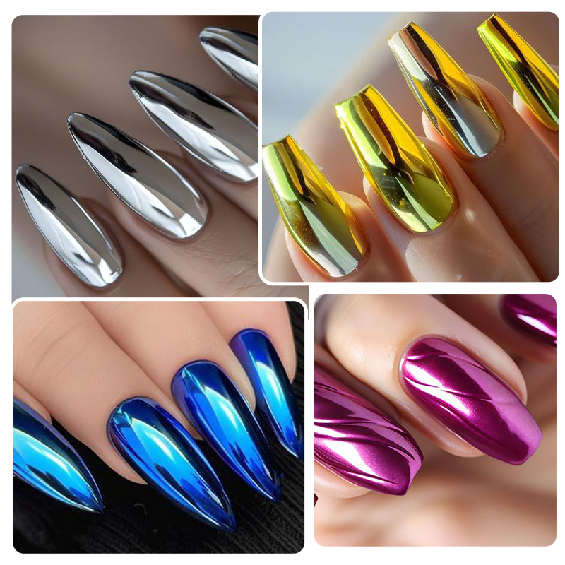 Polvo de espejo metálico dorad - Dip Powder Nail reseña y precio