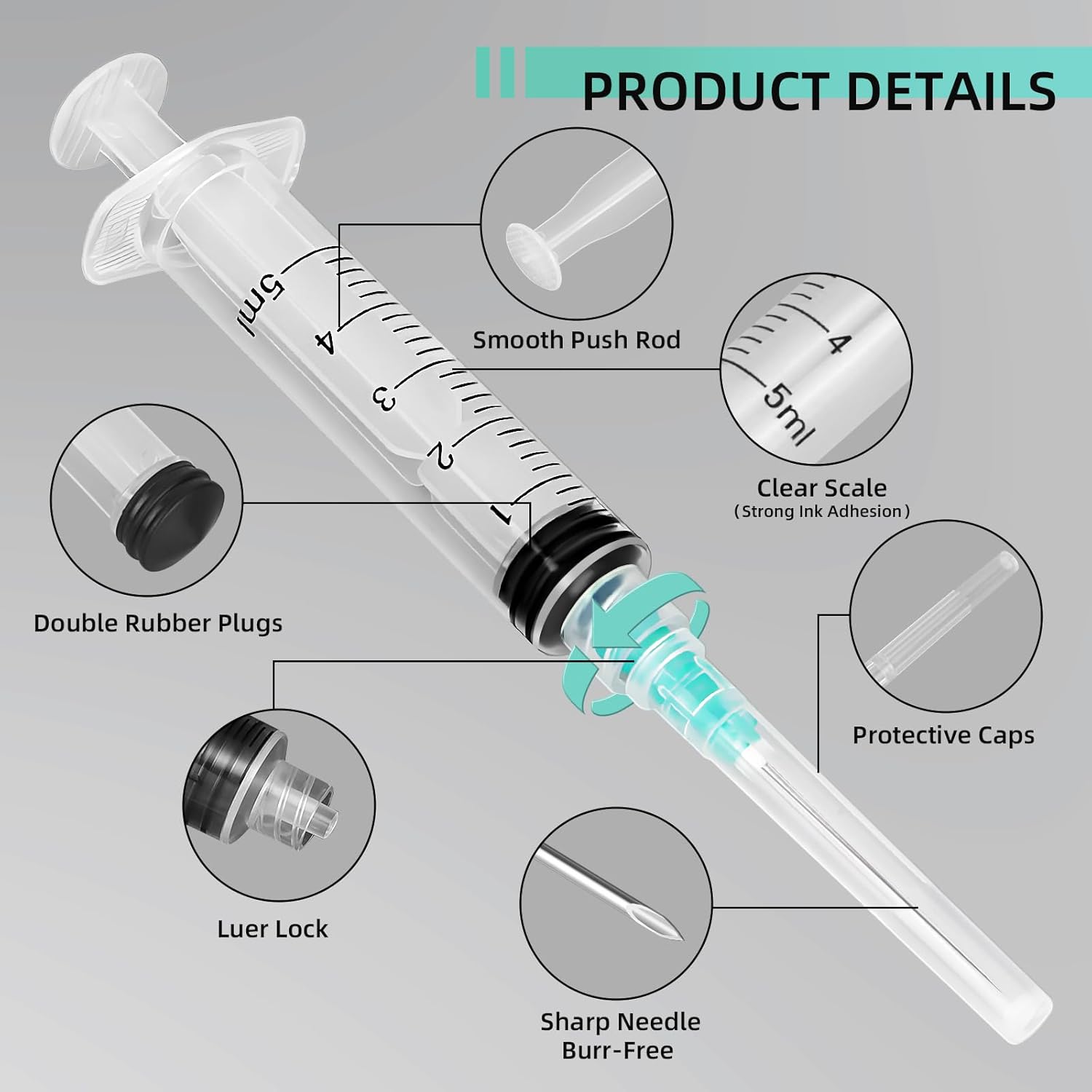 Jeringa Luer Lock de 5 ml, ade - Nail Art Quirky reseña y precio