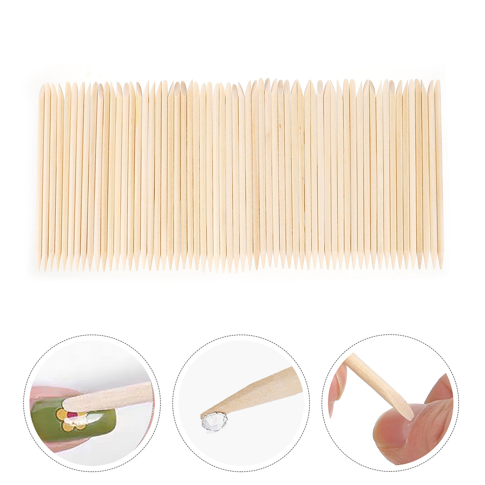 200 piezas de palitos de mader - Nail Art Gel reseña y precio