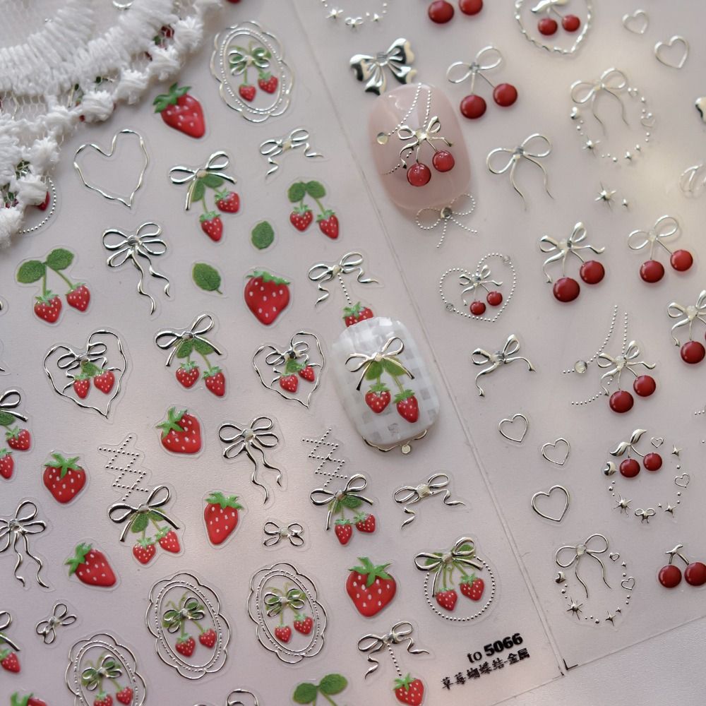 Hermosas pegatinas 5D para dec - Nail Art Red Cherry reseña y precio